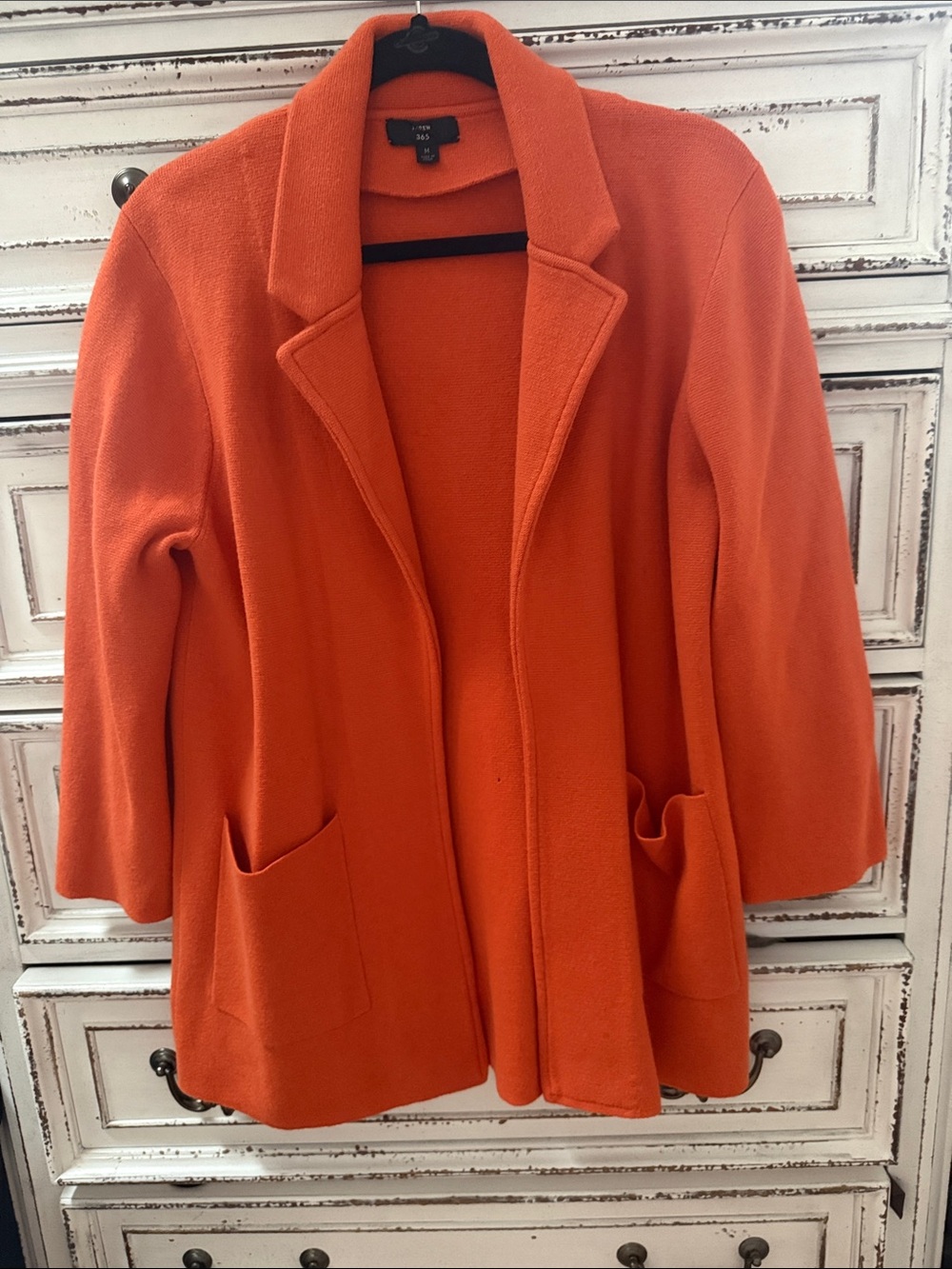 J Crew Sophie Open Front Blazer Cardigan size M orange
